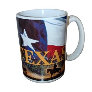 🎄 3/$15 - Vtg Texas-Size Texas Flag Mug